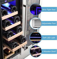 24" Dual Zone Wine & Beverage Refrigerator – Built-In or Freestanding
