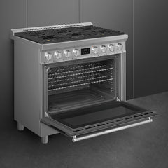 SMEG 36" FULL GAS RANGE – STAINLESS STEEL (SPR36UGGX)