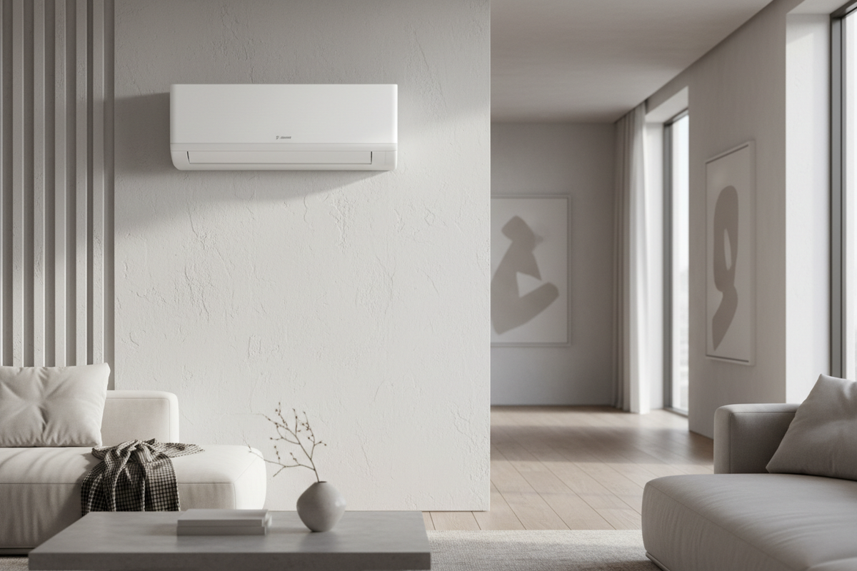 24,000 BTU 21 SEER2 Daikin Aurora Series Wall Mounted Single Zone Ductless Mini Split Heat Pump Air Conditioner - 230V | R32 - Wi-Fi Enabled