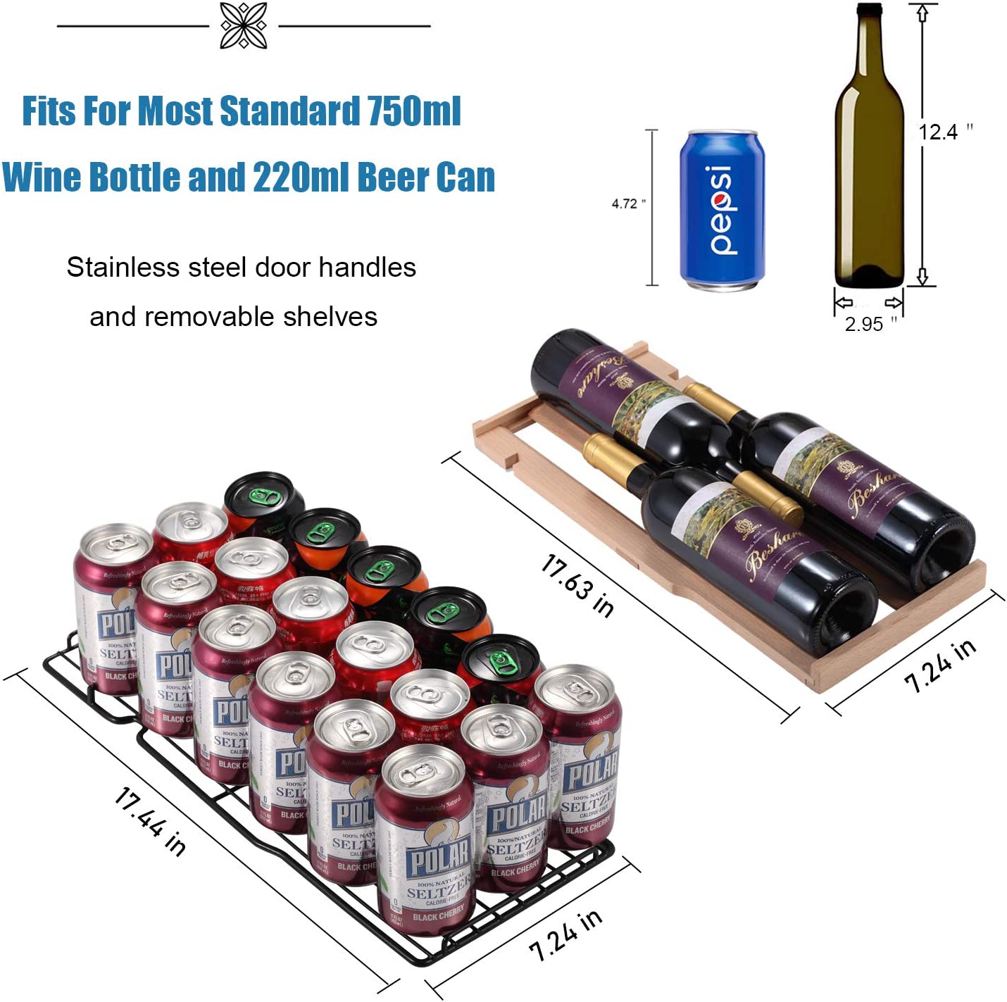 24" Dual Zone Wine & Beverage Refrigerator – Built-In or Freestanding
