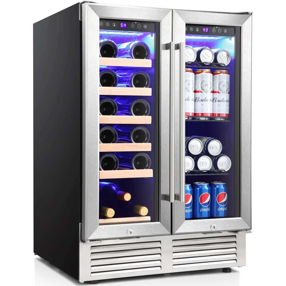 24" Dual Zone Wine & Beverage Refrigerator – Built-In or Freestanding