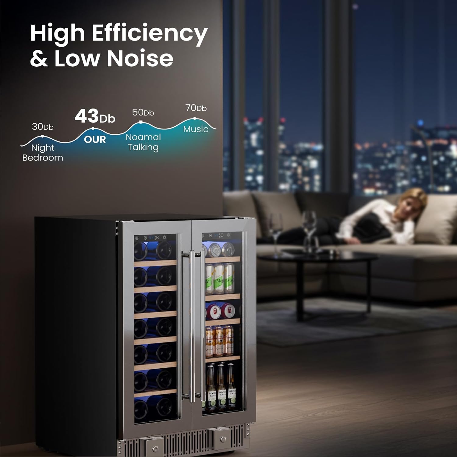 24" Dual Zone Wine & Beverage Refrigerator – Built-In or Freestanding