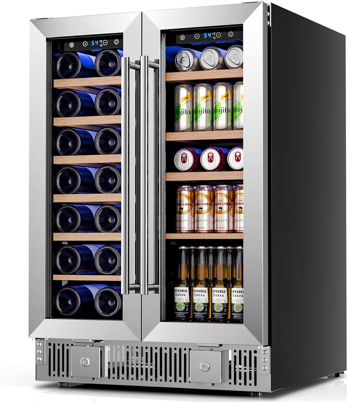 24" Dual Zone Wine & Beverage Refrigerator – Built-In or Freestanding