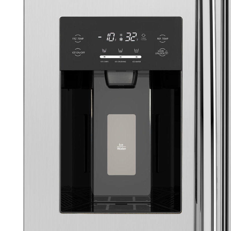 36" 20 Cu. Ft. Side-by-Side Refrigerator with Ice Maker & Water Dispenser