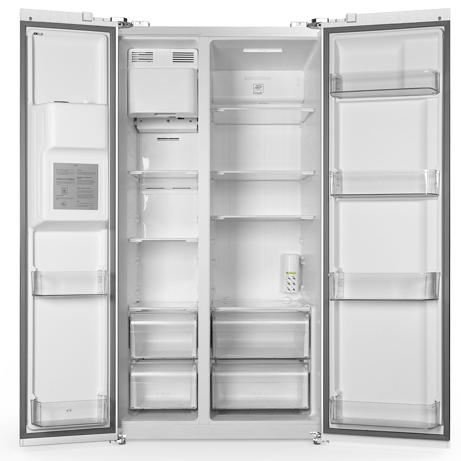 36" 20 Cu. Ft. Side-by-Side Refrigerator with Ice Maker & Water Dispenser