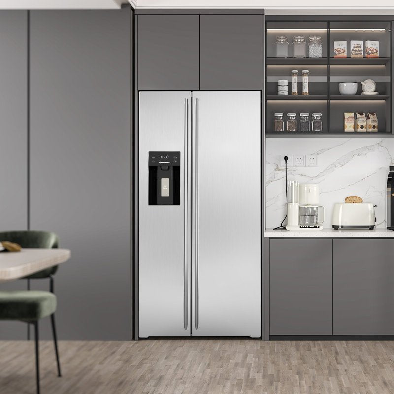 36" 20 Cu. Ft. Side-by-Side Refrigerator with Ice Maker & Water Dispenser