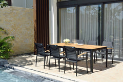 Portals Dark Lite 7 Piece Rectangular Dining Set