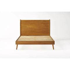 Okioki Mid-Century Wood Bed