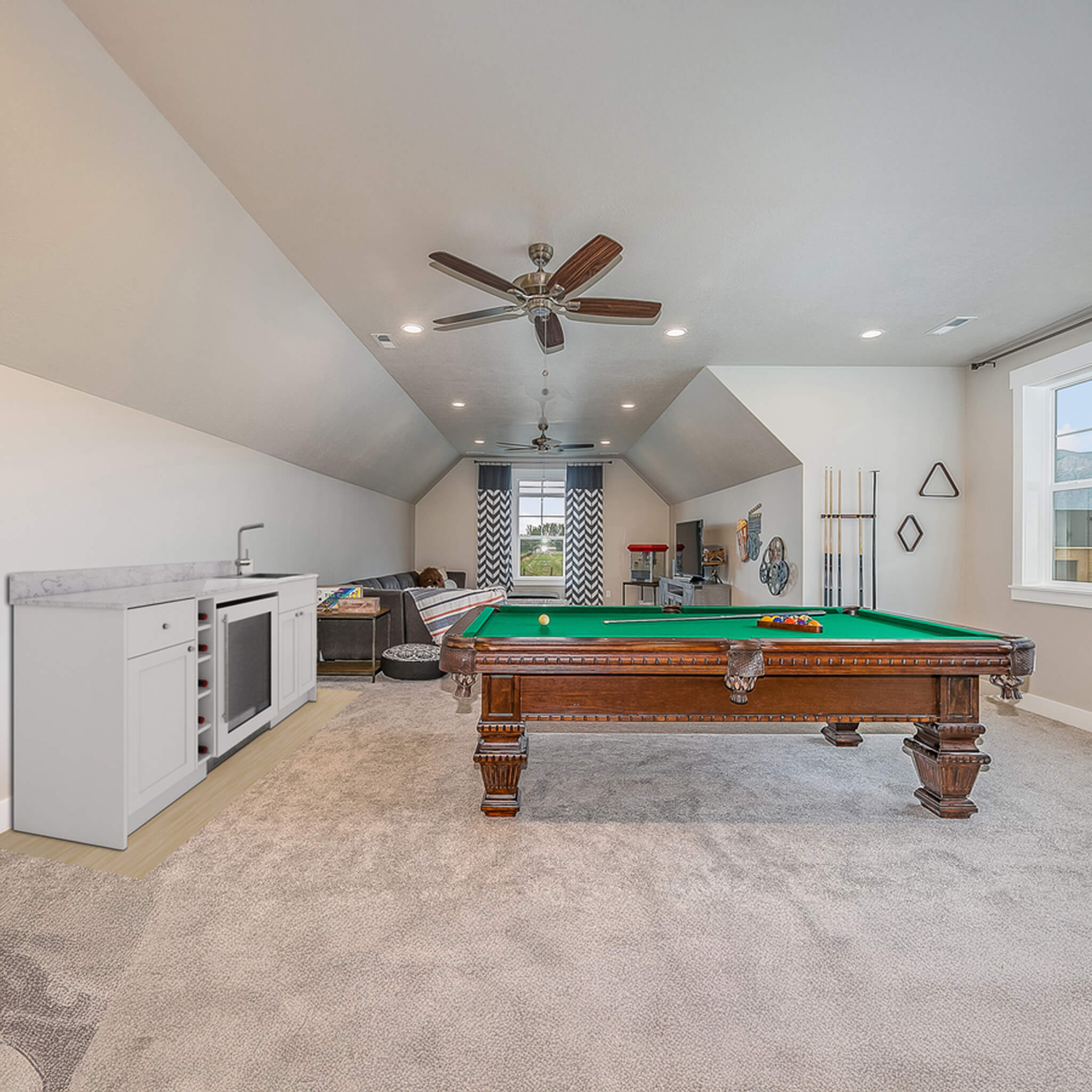 ADU or In-Law Suite Wet Bar Kitchenette With Countertop, Beverage Center, And Fully Assembled Cabinetry