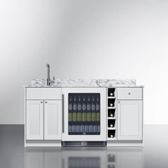 ADU or In-Law Suite Wet Bar Kitchenette With Countertop, Beverage Center, And Fully Assembled Cabinetry